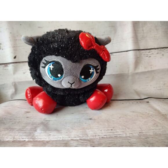 PLushes Pets, Special Edition Ba-Bah Noir 6" Barkley Black Sheep Red Feet - Picture 1 of 6